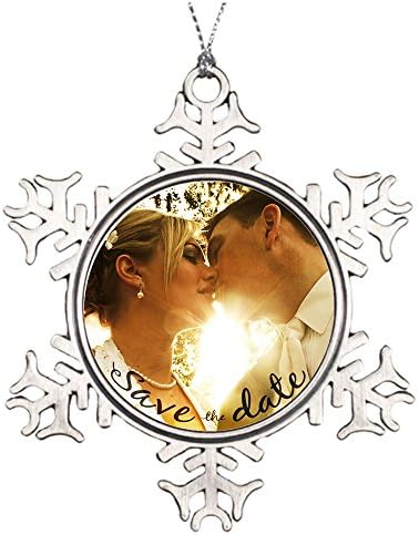 XASAN Decorative Hanging Ornament Custom Photo Pewter Snowflake Ornament