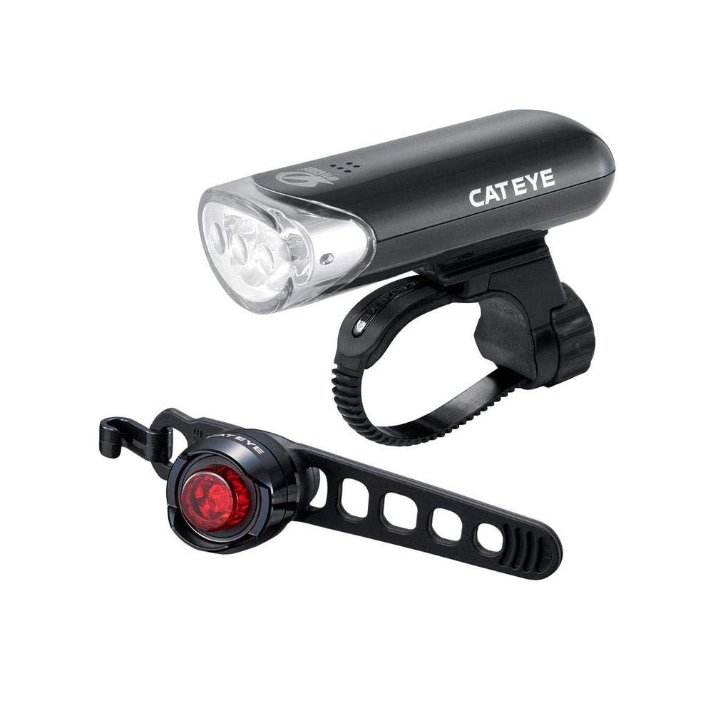 Cateye Unisex Adult EL135 And Orb Front/Rear Light Set - Black, One Size