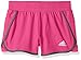adidas Big Girls' Knit Short 3 Inseam, Shock Pink/Granite, Large/14