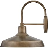 Hinkley Forge Medium Outdoor Wall Mount Lantern, Compact Farmhouse Style, Anti-Fading Finish, Composite Material, Burnished B