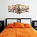 Formarkor Art Cyber Monday Deal Christmas Gift Markorart-kx00339,5panel Canvas Art Buddha the Plum Blossom Picture Wall Panel Home Decorative Canvas Prints on Canvas