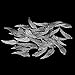 VIDRIO Pack of 80 Angel Wings Charms Pendants Silver Craft Supplies for Jewelry Making Tibetan Accessories for Bracelets Necklace DIY