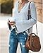 PRETTYGARDEN Women's Casual Knitted Sexy Deep V-Neck Long Bell Sleeve Solid Loose Fit Lightweight Kimono Sweater Pullover Tops (Light Grey, Medium)