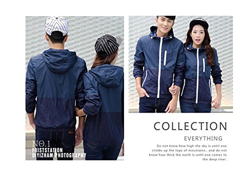 ZCL Women Quick Dry Windbreaker, Autumn Lightweight Hooded Jacket Sun Protection Outerwear Deepblue US Size M - Thumbnail 7