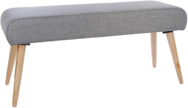 Grande Banquette Pouf Esprit Scandinave Coloris Gris Soie Amazon Fr Cuisine Maison