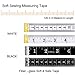 Tape Measure Body Measuring Tape, 120 Inch Soft Fabric Measuring Tape for Sewing Cloth Measurement, Double Scale Tailor Ruler for Weight Loss Medical Measurement Nursing Craft(White/Black)