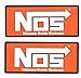 NOS Nitrous Oxide Racing Decals Stickers 5-1/2 Inches Long Size Set of 2