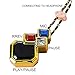 Fashion Bluetooth Necklace Headphones Wireless Waterproof Earphones with Mic & Volume Control Stereo Noise Cancelling Sports Earbuds (GOLD-line Style)