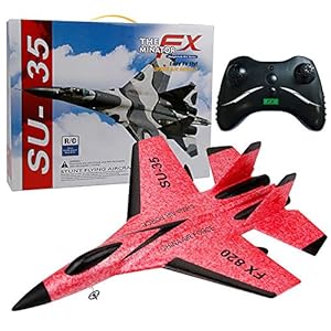Slow Rebound SU-35 RC Helicopter 2.4GHz Plane Glider Airplane EPP Foam Remote Control Aircraft – Lift, Advance and Retreat, Turn, Side Fly, Fine-Tuning (red)