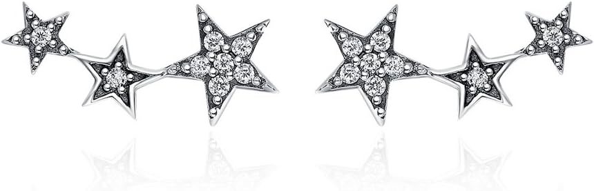 Shysnow 925 Sterling Silver Earrings with Opal CZ Pearls