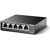 TP-Link TL-SG105S 5-Port Desktop Gigabit Ethernet Switch, Steel Case, Lifetime Warranty