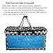 DKISEE Large Size Insulated Picnic Basket 30L folding Cooler Bag Zip Closure Basket with Carrying Handles (Black)