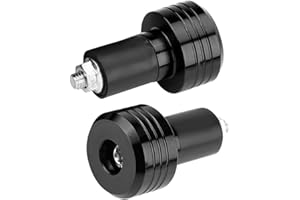 Pair of 22mm Universal Aluminum Motorcycle Grip Handlebar Ends Weight Balance Plug Black universal handlebar weight motorbike