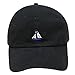 City Hunter C104 Boat Small Embroidered Cotton Baseball Cap 13 Colors (Black)