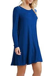 YMING Plus Size Mini Dress for Women T-Shirt Spring