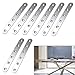 Sumnacon 8 Pcs Stainless Steel Flat Plates - 6 Inch Heavy Duty Mending Plate Straight Corner Brace Brackets Connector Furniture Repair Fixing Joint with Screws, Silver