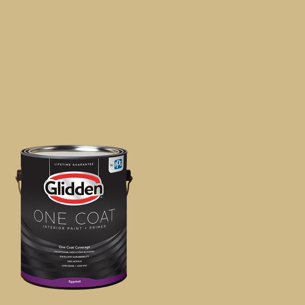 Glidden Interior Paint + Primer: Beige/Appalachian Trail, One Coat, Eggshell, 1-Gallon