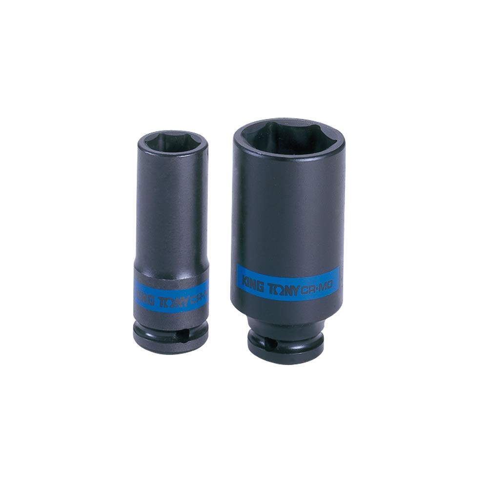 KING TONY 443546M 6 Point Drive Deep Impact Socket, 46 mm, 1/2-inch, Black