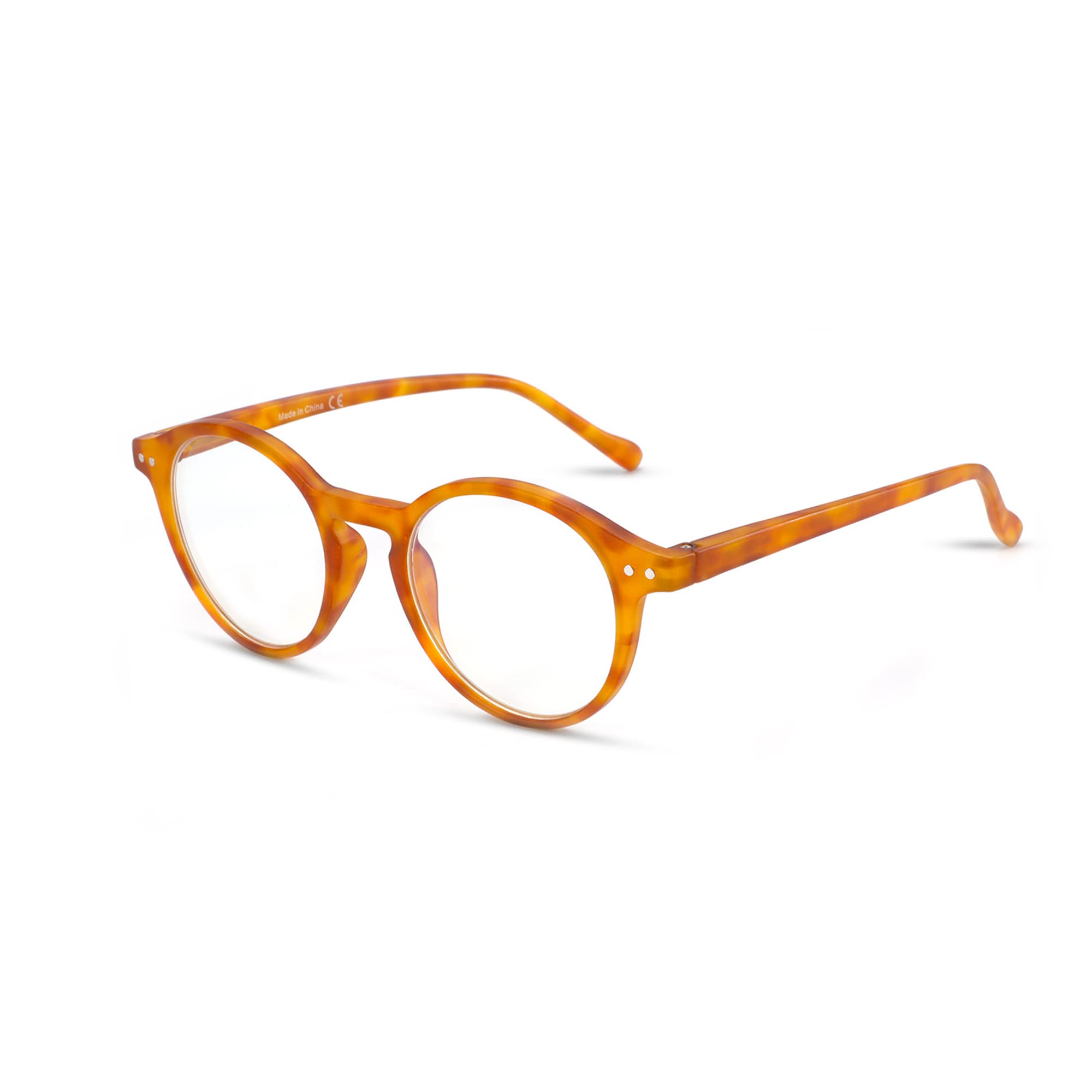 ZENOTTIC Round Blue Light Blocking Glasses, Lightweight Reading Glasses with Anti-Glare Lenses for Men & Women