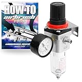 PointZero Pro Airbrush Air Compressor Regulator with Water-Trap Filter