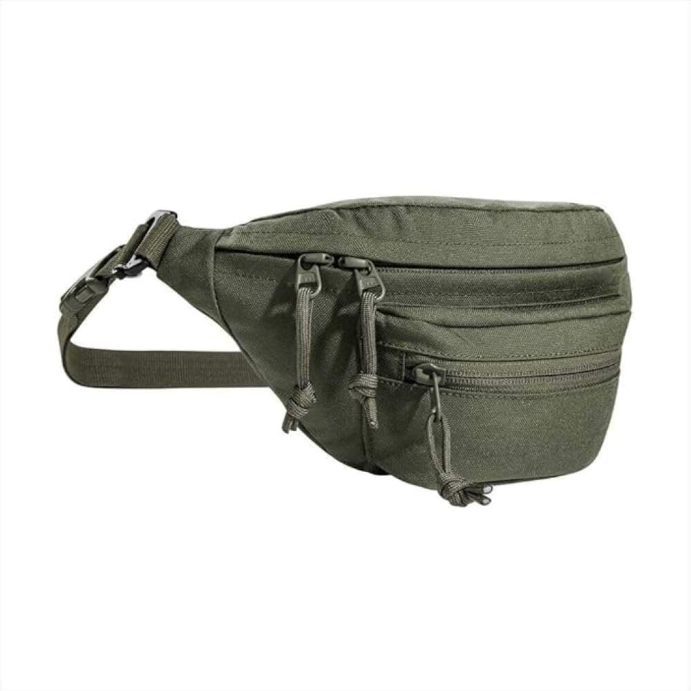 Tasmanian Tiger TT Modular Hip Bag Tactical Bum Bag Molle Compatible EDC Bag with 3 Compartments, Olive, 28 x 14 x 7 cm