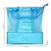 VWELL Mesh Beach Bag Insulated Picnic Cooler Beach Tote Bag for Women with Zipper Top
