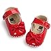 Muxika Fashion Baby Toddler Infant Bowknot Anti-slip Soft Sole Sneaker Leater Shoes (Age:0~6 Month, Red)