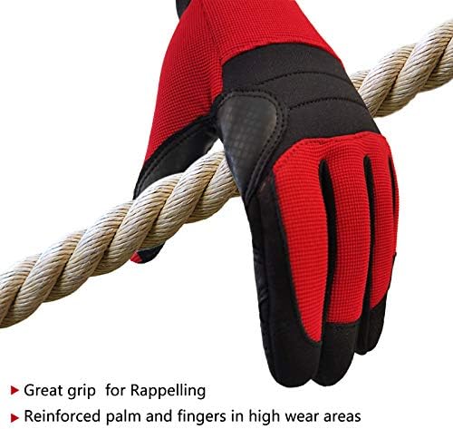 Pair of breathable anti-slip climbing gloves with enhanced grip.