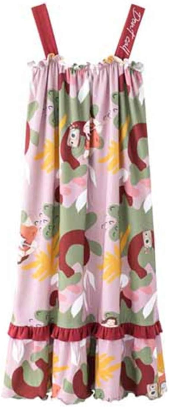 Amazon キャミワンピース 夏用 ルームウエア パジャマ レディース 女の子 可愛い ノースリーブ ルームワンピース ネグリジェ 綿 薄手 肌に優しい 快適 大きいサイズ オシャレ スイート 部屋用 寝巻き カジュアル ルームワンピース ネグリジェ 通販