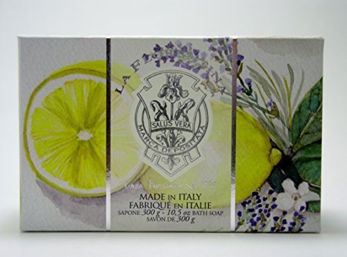 La Florentina Lemon Lavender Luxury Soap, Large 10.5 oz. Bar Imported from Italy for Spa-Quality Skin Care