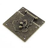 85mmx85mm Retro Style Box Suitcase Decorative Hasp Toggle Latch Buckle