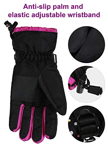 image for SATINIOR Women Winter Ski Gloves Waterproof Windproof Snow Gloves Warm