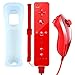 Wii Controller,XW02 Nintendo Wii Remote Control and Nunchuck With Silicone Case Wrist Strap Built-in Vibration Motor For Wii And Wii U-Red