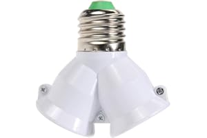 2 in 1 E27 Lamp Socket Splitter Adapter Light Bulb Base Stand Holder Durable and Useful