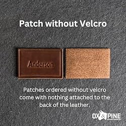 Bison Leather Patches with optional hook side