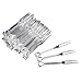 Disposable Plastic Cocktail Picks Fruit Forks Cocktail Sticks Plates Picks Cake Forks Dessert Forks Party Supplies (500pcs Clear)