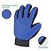 Pet Grooming Glove - Massage Magic Hair Remover - Perfect for Dogs and Cats with Long and Short Fur Single Hand