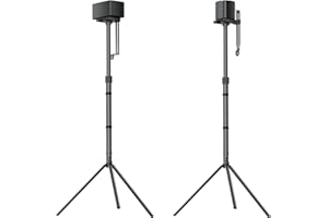 ULTIMEA Adjustable Speaker Stands Pair, Height 24.4"-36.6", Floor Stands for Surround Sound Speakers, Holds 6.6 lbs, Compatible with ULTIMEA Aura & Poseidon, Skywave Series, Steady 310