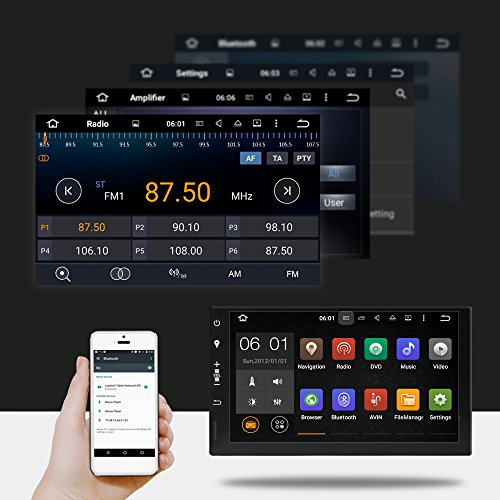 AUTOLOVER 7 Inch Android 5.1.1 Car GPS Navigation System In Dash Touch Screen Car Stereo DVD Player With GPS Navigation, Multi-touch HD LCD Screen WIFI Bluetooth, 1G RAM 32G Nand - Thumbnail 5