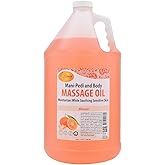 SPA REDI - Mandarin Scented Massage Therapy Oil, 128 Oz - Full Body Massage, Almond, Cotton Seed, Sunflower, Avocado & Essential Oils, Vitamin E