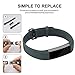 iGK Replacement Bands Compatible for Fitbit Alta and Fitbit Alta HR, Newest Adjustable Sport Strap Smartwatch Fitness Wristbands Slate Small