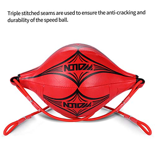 image for KUYOU Double End Ball with Pump Boxing Ball Speed Training Ball Leathe