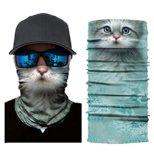Boofab Stretchable Face Shield Mask Guards Balaclava Headwear for Camping, Running, Cycling, Biking, Motorcycling, Fishing, Hunting, Yard working And Sun UV Protection, Great for Men & Women (B)
