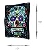 Zeckos Day of The Dead Sugar Skull Plush Throw Blanket 50 X 60 in.