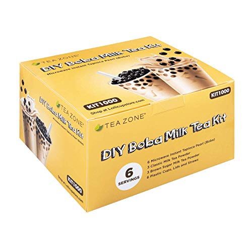 Tea Zone KIT1000 DIY Boba Milk Tea Kit 6 Servings Complete Set