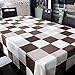 LEEVAN Heavy Weight Vinyl Square Table Cover Wipe Clean PVC Tablecloth Oil-Proof/Waterproof Stain-Resistant-54 x 108 Inch (Elegant Plaid)