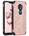 BENTOBEN Compatible with Moto G7 Power Case, Moto G Power 7th gen Case, Moto G7 Supra Case, Glitter 2 in 1 Shockproof Soft TPU Hard PC Protective Case for Motorola Moto G7 Power/G7 Supra, Rose Gold