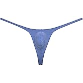 Botmois Mens Checkered Minimum Coverage String Thong Underpants Enhancing Micro Tangas Daily Underwear Micro T-back