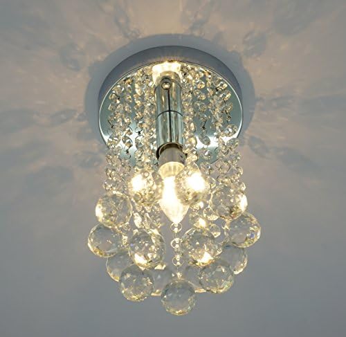 Agnes Lighting Mini-Style Ceiling Lamp, Crystal Shade, D5.9"H9.45", 1 Light