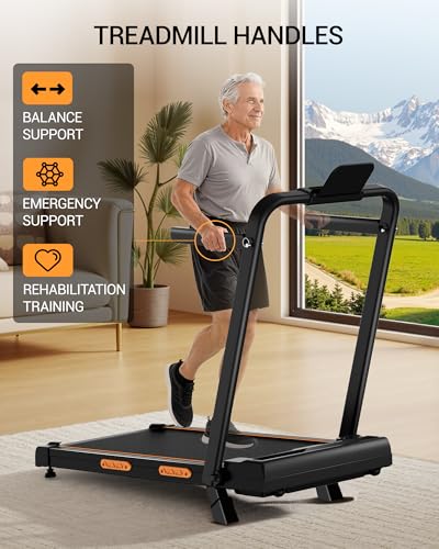 Folding Treadmill with 16% Incline, 3 in 1 Foldable Treadmill, Under Desk Walking Pad for Home Office, 10KM/H, 2.5HP Quiet Motor Portable Running Machine with Remote & LED Display, 136KG Capacity